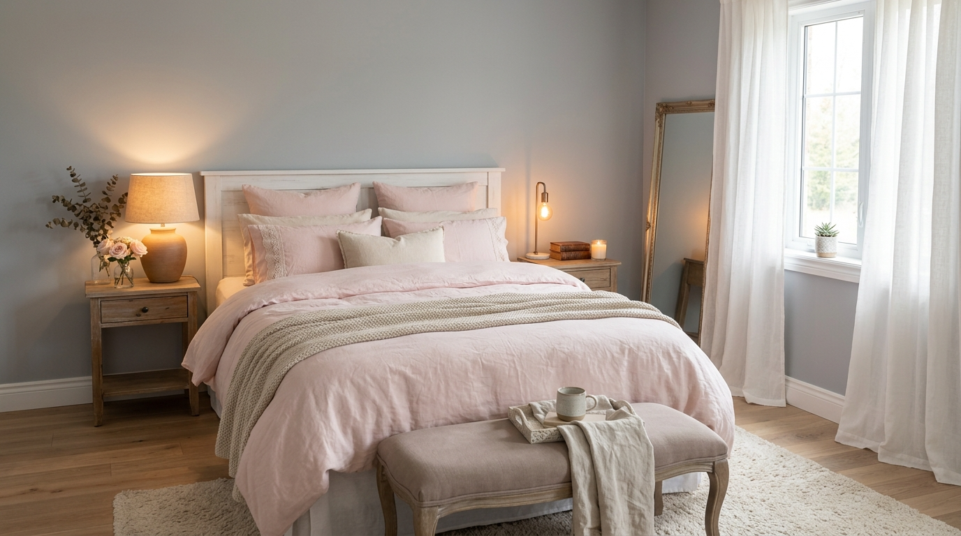 Use curtains that soften the palette